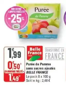 G20 Belle France Purée de Pomme offre