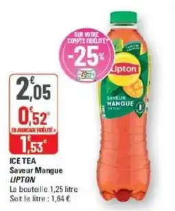 G20 Lipton Ice Tea Saveur Mangue offre