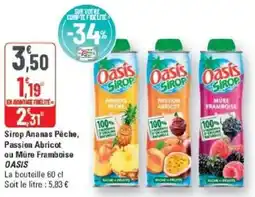 G20 Oasis Sirop offre