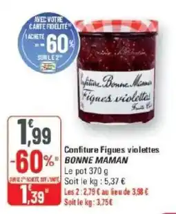 G20 BONNE MAMAN Confiture Figues violettes offre