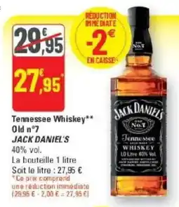 G20 JACK DANIEL'S Tennessee Whiskey offre