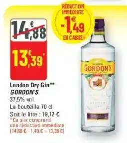 G20 GORDON'S London Dry Gin offre