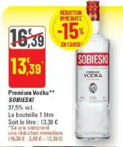 G20 SOBIESKI Premium Vodka offre