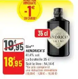 G20 HENDRICK'S Gin offre