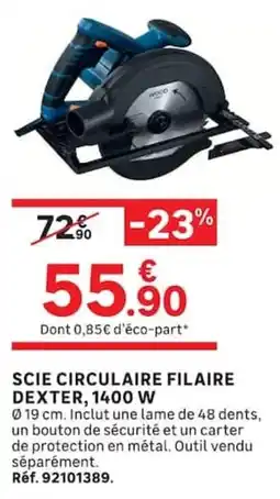 Leroy Merlin DEXTER SCIE CIRCULAIRE FILAIRE offre