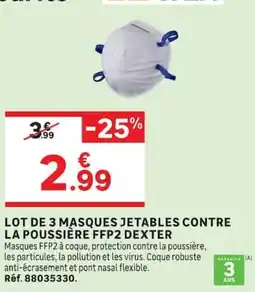 Leroy Merlin Dexter Masques FFP2 à coque offre