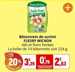Coccimarket FLEURY MICHON Bâtonnets de surimi offre