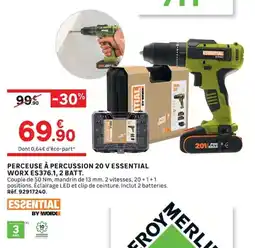 Leroy Merlin ESSENTIAL PERCEUSE À PERCUSSION 20 V offre