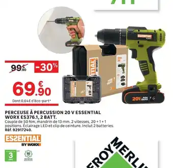 ESSENTIAL PERCEUSE À PERCUSSION 20 V