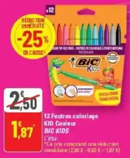 G20 BIC Kids 12 Feutres coloriage offre