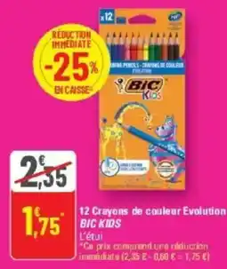 G20 BIC Kids 12 Crayons de couleur Evolution offre