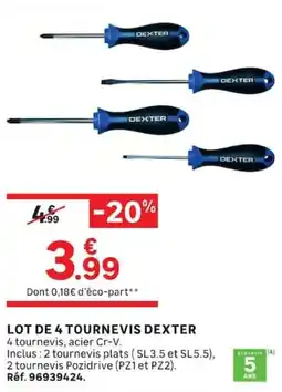 Leroy Merlin DEXTER tournevis offre