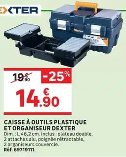 Leroy Merlin DEXTER CAISSE À OUTILS PLASTIQUE offre