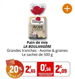 Coccimarket LA BOULANGÈRE Pain de mie offre