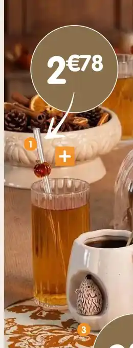 Lot de 6 pailles en verre
