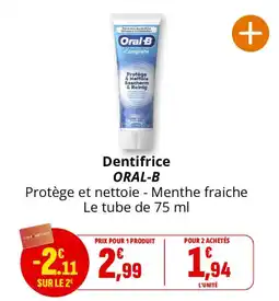 Coccimarket ORAL-B Dentifrice offre