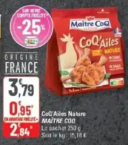 G20 Maître CoQ CoQ'Ailes Nature offre