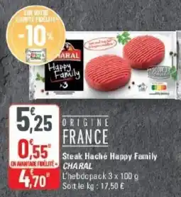 G20 CHARAL Steak Haché Happy Family offre