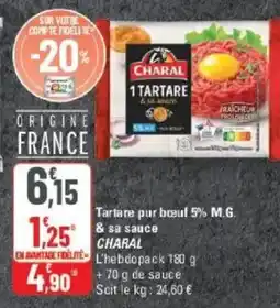G20 CHARAL Tartare pur bœuf offre