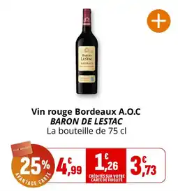 Coccimarket BARON DE LESTAC Vin rouge Bordeaux A.O.C offre