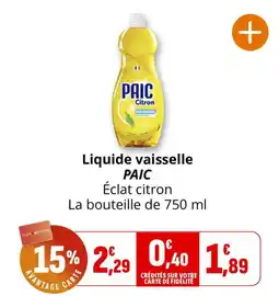 Coccimarket PAIC Liquide vaisselle offre