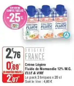 G20 ELLE & VIRE Crème Légère offre
