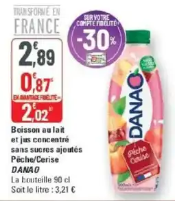 G20 DANAO Boisson au lait et jus concentré offre