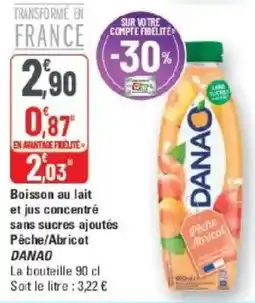 G20 DANAO Boisson au lait et jus concentré offre