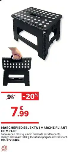 Leroy Merlin SELEKTA Marchepied 1 marche pliant compact offre