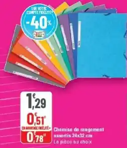 G20 Chemise de rangement offre