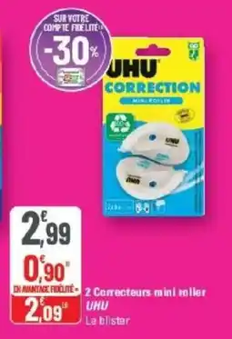 G20 UHU Correcteurs mini roller offre