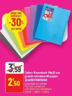G20 CLAIREFONTAINE Cahier Koverbook offre