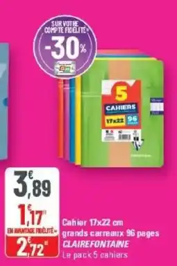 G20 CLAIREFONTAINE Cahier offre