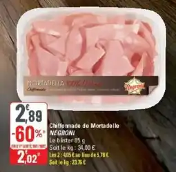 G20 NEGRONI Chiffonnade de Mortadelle offre
