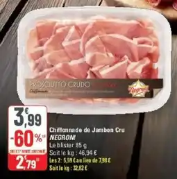G20 NEGRONI Chiffonnade de Jambon Cru offre