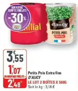 G20 D'AUCY Petits Pois Extra fins offre