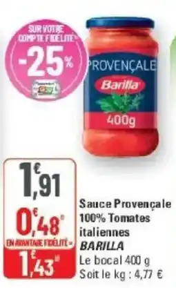 G20 Barilla Sauce Provençale offre