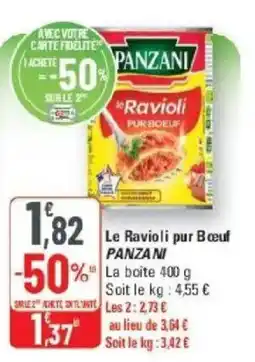 G20 PANZANI Le Ravioli pur Bœuf offre