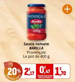 Coccimarket Barilla Sauce tomate Provençale offre