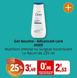 Coccimarket DOVE Gel douche - Advanced care offre