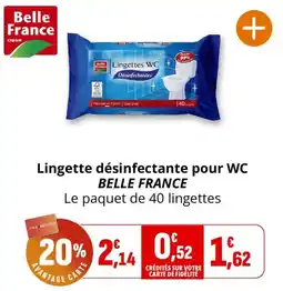 Coccimarket Belle France Lingettes WC Désinfectantes offre