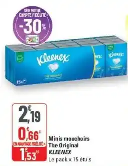 G20 KLEENEX Minis mouchoirs offre