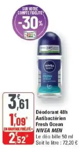 G20 NIVEA MEN Déodorant offre