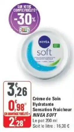 G20 NIVEA Crème de Soin Hydratante offre