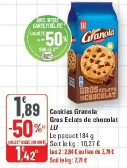 G20 LU Cookies Granola offre