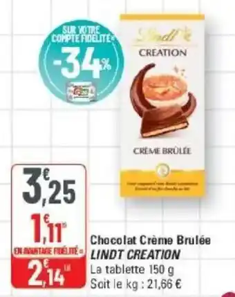 LINDT Chocolat Crème Brulée