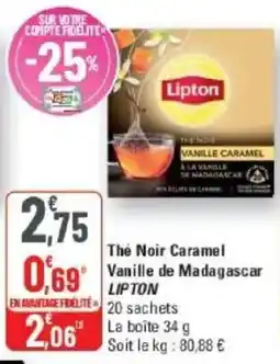 G20 LIPTON Thé Noir Caramel offre