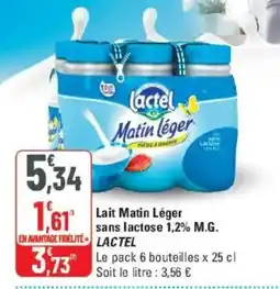 G20 Lactel Lait Matin Léger offre