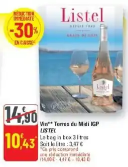 G20 Listel Vin offre
