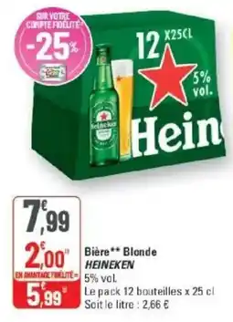 G20 Heineken Bière Blonde offre